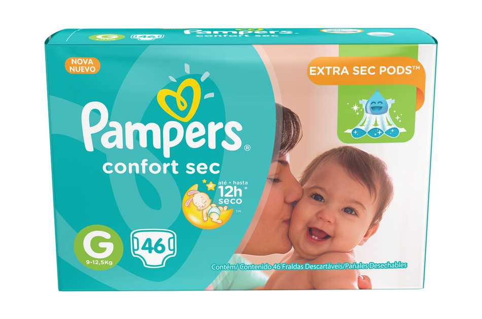 Nuevos Pampers con canales Extra Sec Pods Todo en un click