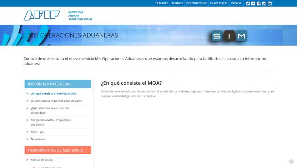 La Aduana presentó el nuevo servicio MOA para el acceso a información a través de Web Services