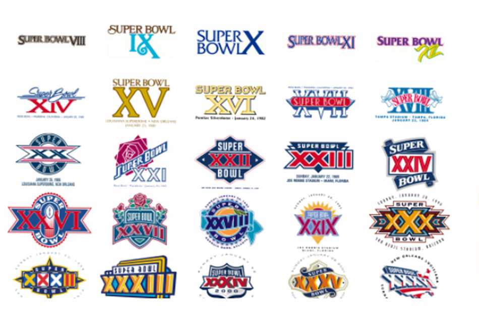 Así ha evolucionado el logo de la Super Bowl desde 1966