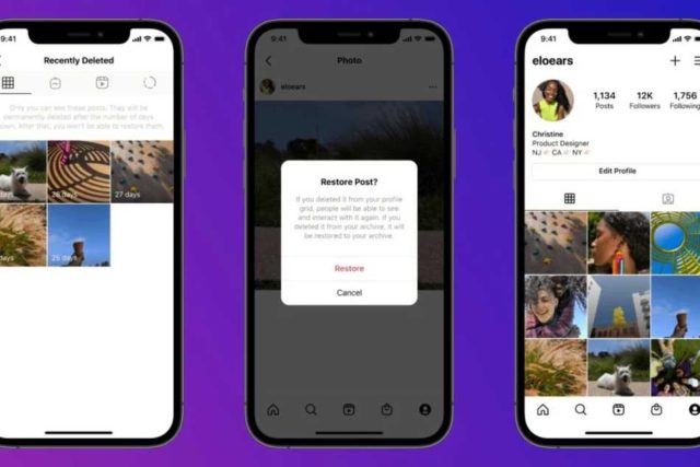 La nueva función 'eliminada recientemente' de Instagram te permite restaurar publicaciones eliminadas