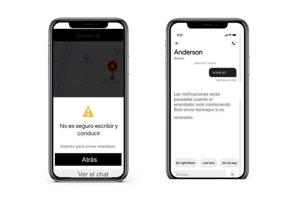 Nueva función Uber prioriza seguridad en motocicletas